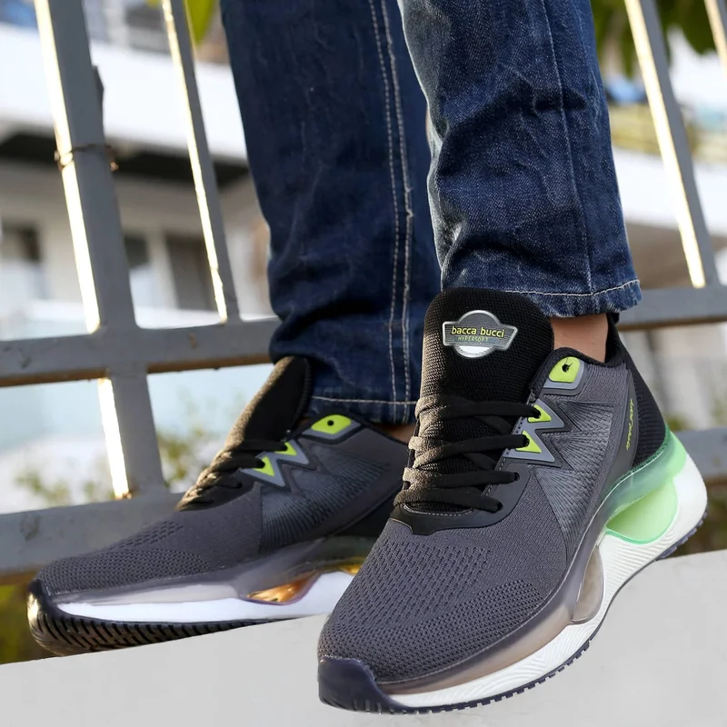 Bacca Bucci Grey Hypersoft Series Ultra-Rebounce Running Shoes for Men | Best Price UAE